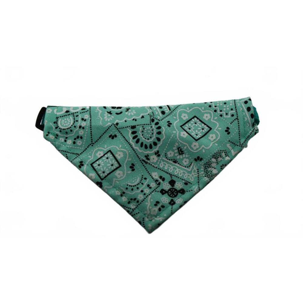 Teal pet bandana -New